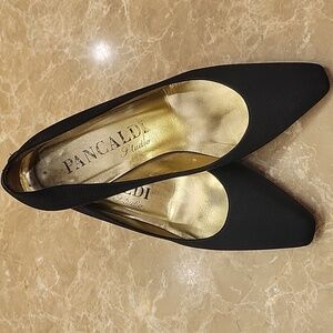 ***Pancaldi Studio 1888 Black Slip-on Dress Shoes, 6.5B